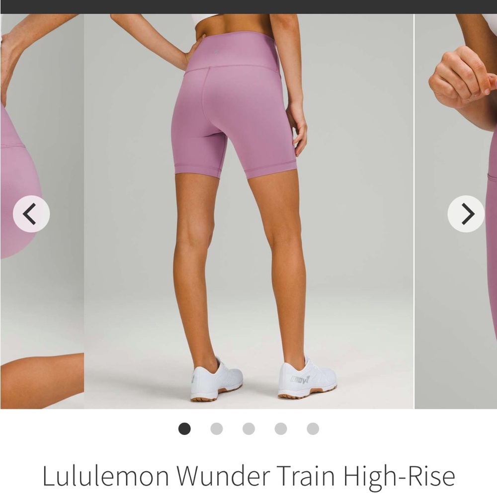 lululemon wunder train shorts, size 4